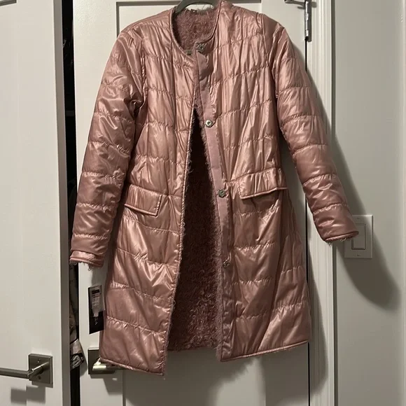 Via Spiga Reversible Faux Fur Coat - Picture 6 of 13